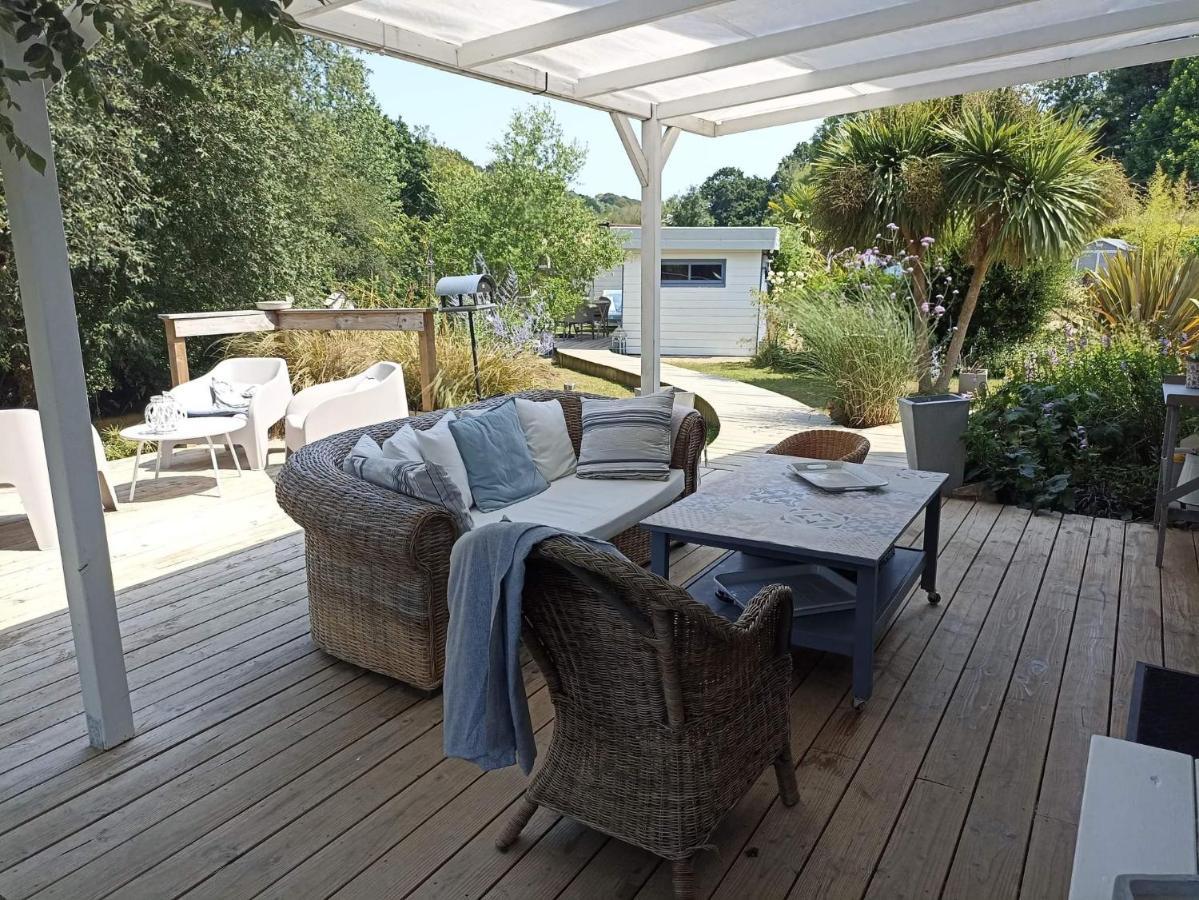 Lodge Avec Vue Sur La Riviere Lannion Bagian luar foto